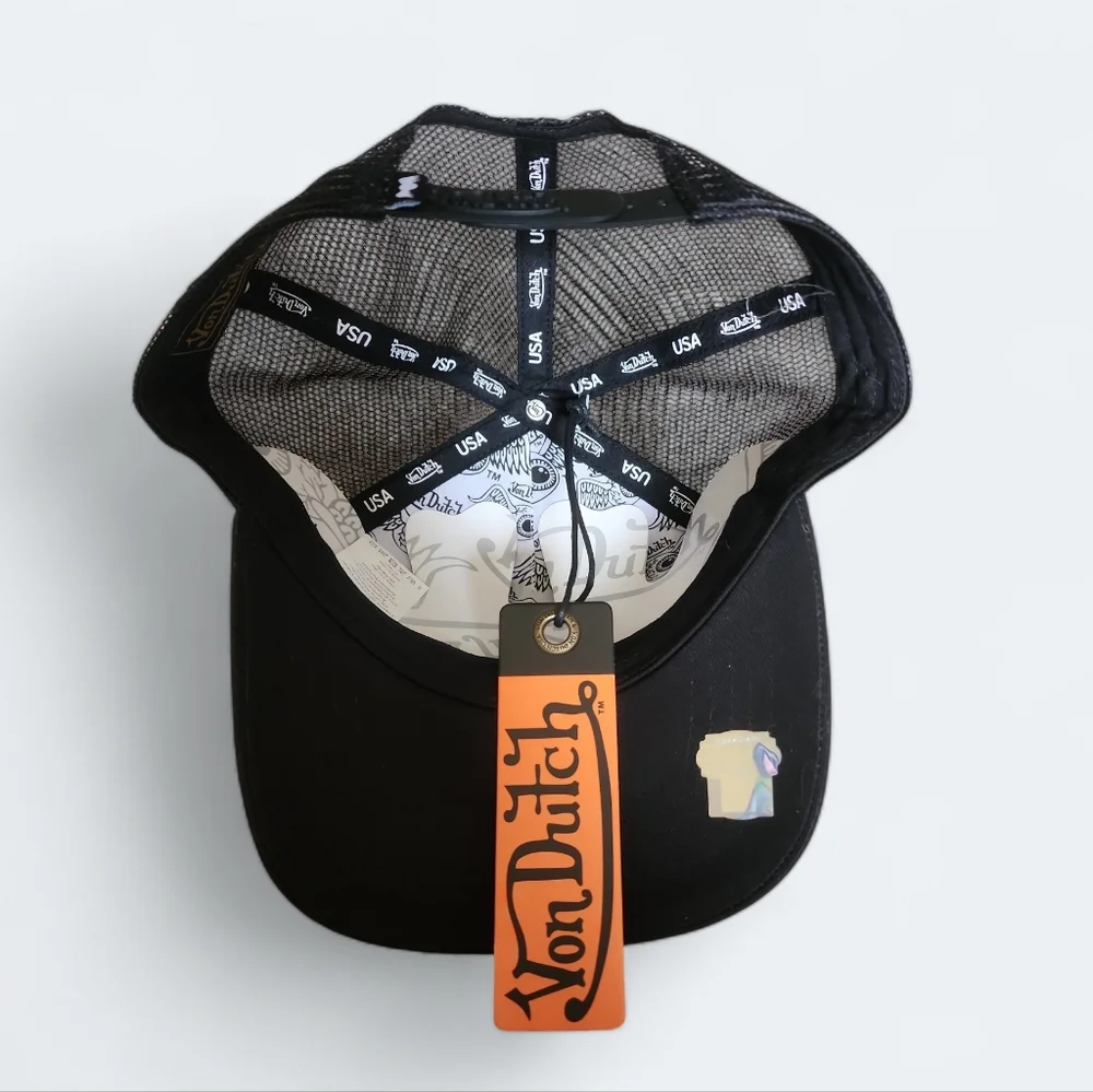 Unisex Von Dutch Black/White Trucker Hat - Picture 3 of 3